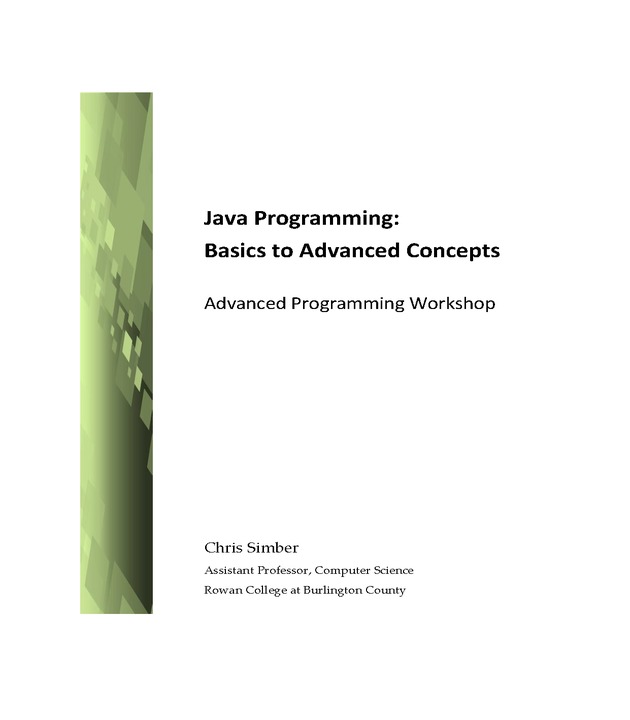Java Programming: Basics to Advanced Concepts Advanced Programming Workshop - Cover 1